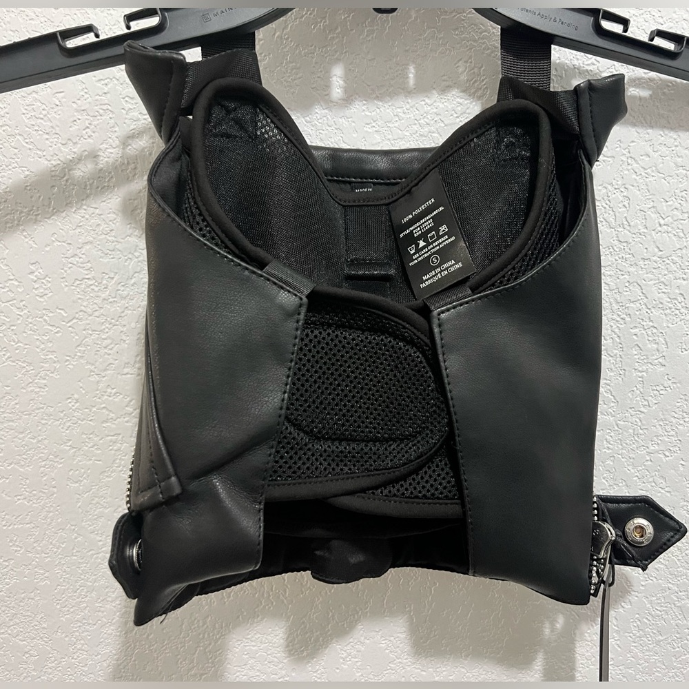 🖤 Blank NYC Vegan Leather Dog Vest | Edgy Pet Fashion - Picture 4 of 14